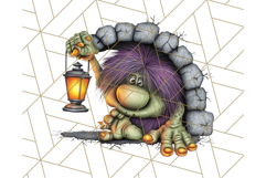 Halloween Monster Clipart PNG, Cute Spooky Characters Product Image 4