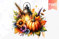 Autumn Pumpkin Harvest Sublimation - Autumn Clipart PNG Product Image 1