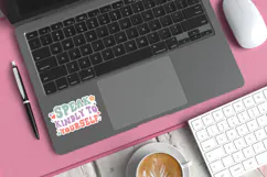 Motivational Quote Sticker SVG | Speak Kindly To Yourself Product Image 3