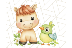 Cute Animal Friends Clipart PNG, Whimsical Spring Animal Duo Product Image 4