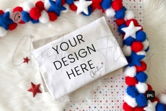 4th Of July White T-Shirt Mockup Flatlay Product Image 1