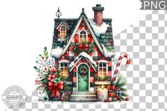Christmas House Sublimation - Clipart PNG Design Product Image 1