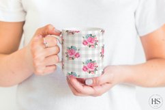 Shabby Chic Floral Wood Mug Sublimation PNG Bundle, Mug Wrap Product Image 3
