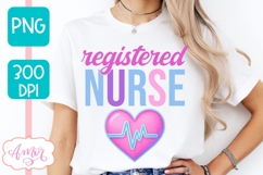 Registered Nurse PNG for Sublimation, Nurse shirt PNG Product Image 2