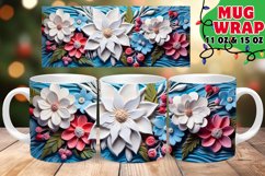 Snowy Elegance Christmas Mug Sublimation | 11oz &amp; 15oz Product Image 1