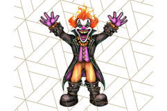 Creepy Clown Halloween PNG Clipart, Spooky Circus Art Product Image 4