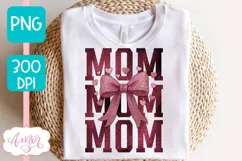 Mom sublimation PNG | Coquette Mom bow sublimation PNG Product Image 2