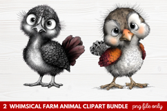 Whimsical Farm Animal Clipart | Cute Farm Animals PNG Set Product Image 1