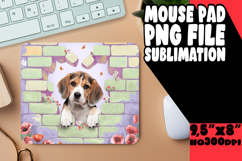 CHEERFUL MOUSE PAD SUBLIMATION PNG, Cute Dog Product Image 1