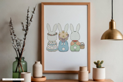 Cute Easter Bunnies Clipart Product Image 7