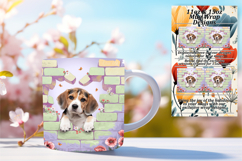 Joyful 11oz Mug Wrap Png Design , Cute Dog Product Image 1