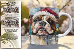 Winter Mug Wrap Sublimation Peeking Dog Christmas Design Product Image 1
