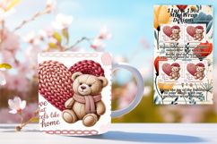 Elegant 15oz Mug Wrap Png Artwork , Valentines Day Product Image 1