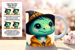 Fashionable 11oz Mug Wrap Png , Halloween Dino Product Image 1
