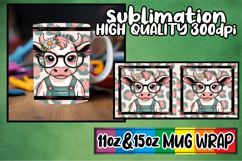 Enchanted reflections 11oz 15oz sublimation wrap, Cute Cow Product Image 1