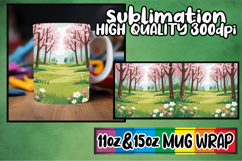 Cheerful sunsets 11oz 15oz sublimation wrap, Spring Product Image 1