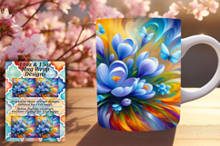 Fashionable 11oz Mug Wrap Png , Flowers Product Image 1