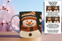 Artful 11oz Mug Wrap Png Artwork , Snowman Product Image 1