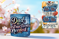 Fresh 11oz Mug Wrap Png Artwork , Father's Day Product Image 1