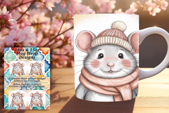 Elegant 15oz Mug Wrap Png Artwork , Valenines Animals Product Image 1