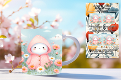 RADIANT 15oz Mug Wrap PNG Design , Cute Ghost Product Image 1
