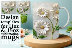 3D Floral Harmony: Mug Sublimation Product Image 1