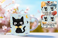Sweet Watercolor Kitten Mug Wrap Art PNG Product Image 1