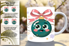 Chic 11oz Mug Wrap Png Design , Cute Christmas Product Image 1