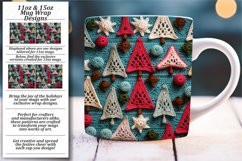 Cheerful Christmas Crochet Mug Wrap Sublimation Product Image 1