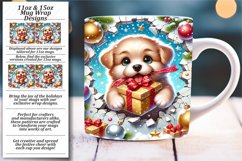 Surprise in 3D: Christmas Hole in Wall Mug Wrap Product Image 1