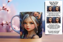 Colorful 11oz Mug Wrap Png Design , Fairy Product Image 1