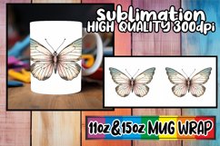 Playful Spring Butterflies: Mug Sublimation Magic Product Image 1