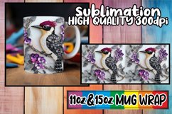 Vibrant escapes 11oz 15oz sublimation wrap, 3D Bird Product Image 1