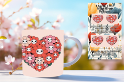GORGEOUS PNG Mug Wrap Design 15oz , Flowers Heart Product Image 1