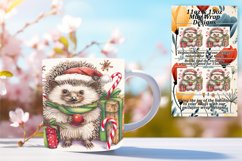 Christmas Mug Wrap - Watercolor Design 11oz 15oz Product Image 1