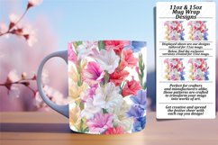 Spring Floral Stripe Mug Wrap - Blossom Spectra Product Image 1