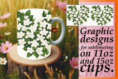 Floral Heart Mug Wrap Sublimation Art Product Image 1