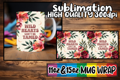 Playful afternoons 11oz 15oz sublimation wrap, Flower Quote Product Image 1