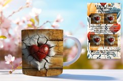 3D Heart Wall Mug Sublimation - Love's Beauty Product Image 1