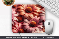 3D Flowers Mouse Pad Sublimation, Flowers Mouse Pad PNG Product Image 1