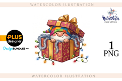 Watercolor Christmas gnomes, Christmas Gnomes Product Image 1