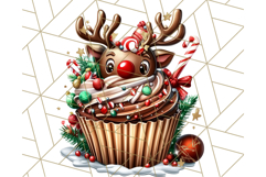 Christmas Cupcake PNG Clipart, Cute Food PNG, Holiday Treat Product Image 4