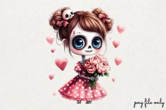 Valentines day skeletons Clipart PNG Product Image 1