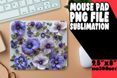Blossom Brilliance: 3D Sublimation Mouse Pad Design Product Image 1