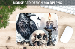 Watercolor Crow Mouse Pad Sublimation - Animal PNG Product Image 1