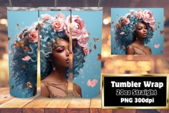 Black Woman 3D Charm Tumbler Wrap 20oz Art Product Image 1