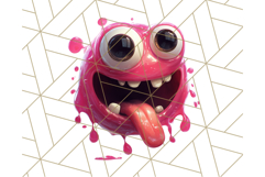 Slime Monster Clipart, Colorful Goo Graphics Png Product Image 4