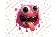 Slime Monster Clipart, Colorful Goo Graphics Png Product Image 4