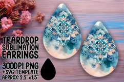Bright Teardrop Earrings Design for Creative Use , Watercolo Product Image 1