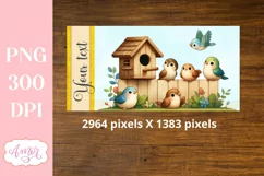 Cute birds sippy cup sublimation PNG, Kids tumbler template Product Image 4